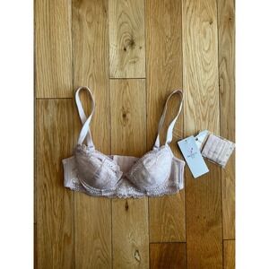 NEW Bradelis New York Step 1 Challenge Shaping Bra Wired Lace Pink Size 32B